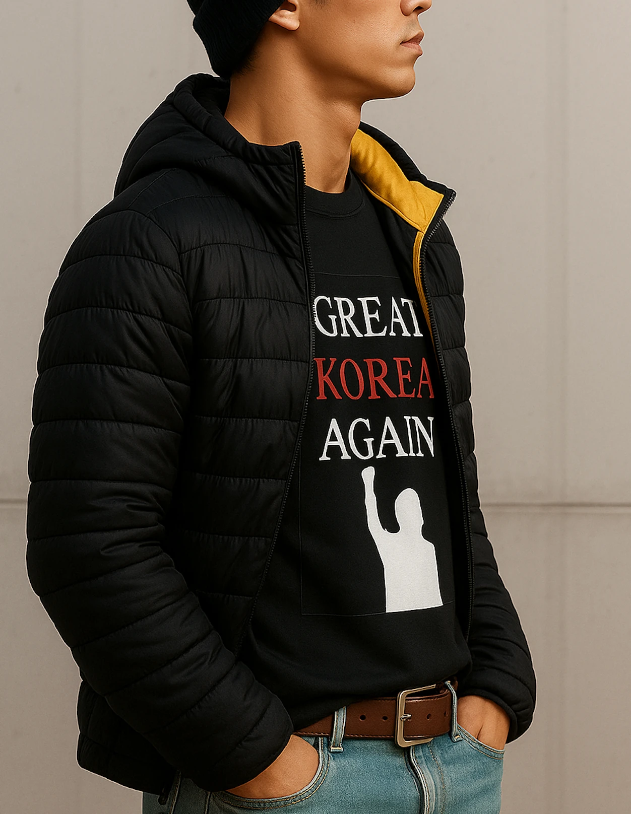 자유 로고 티 2